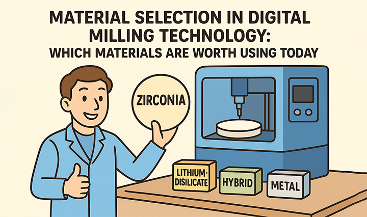 Material selection in digital milling technology 