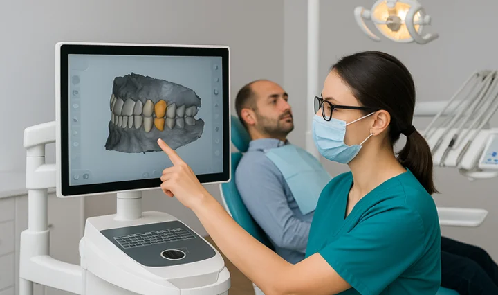 Digital impression taking in a modern dental practice