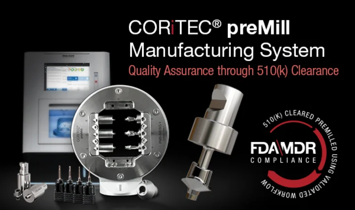 Systèmes CORiTEC preMill conformes à la FDA/MDR : Flux de travail validé pour les piliers personnalisés