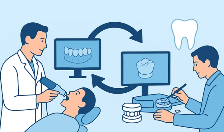 Structured communication between dental practice and laboratory