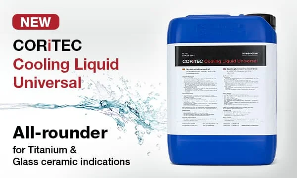 CORiTEC クーリング液 ユニバーサル：チタンおよびガラスセラミック用の多用途潤滑剤