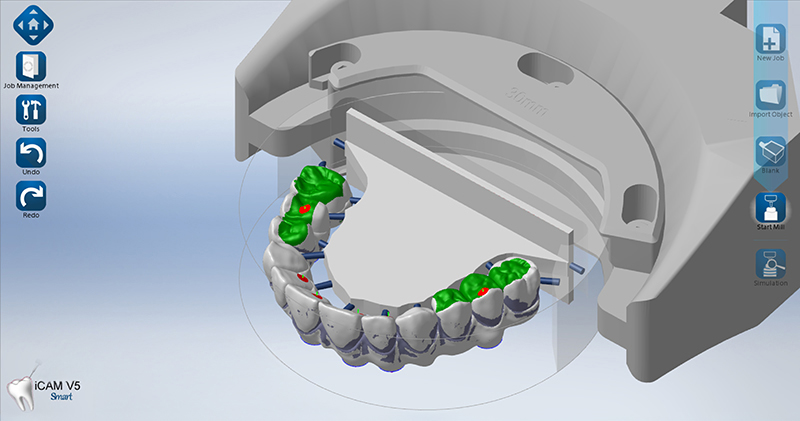 imes-icore iCAM V5 Software Zirkonium in C-Clamp Holder Coritec 650i Pro Series