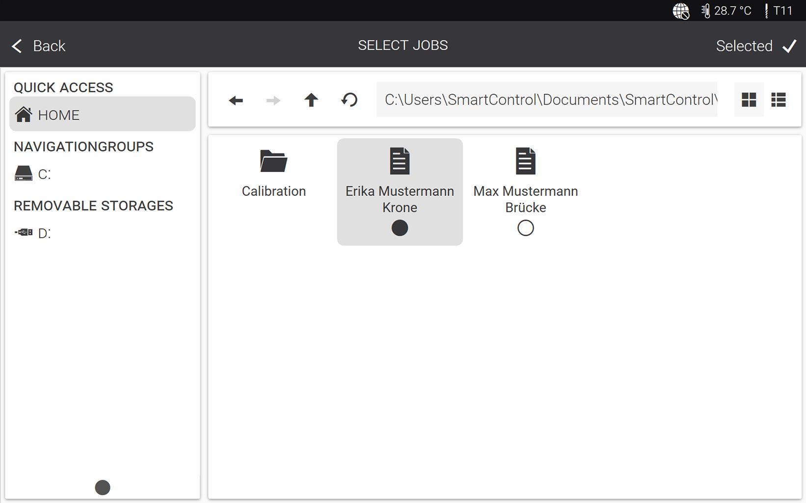 CORiTEC 250i Loader PRO - SmartControl - Tool manager