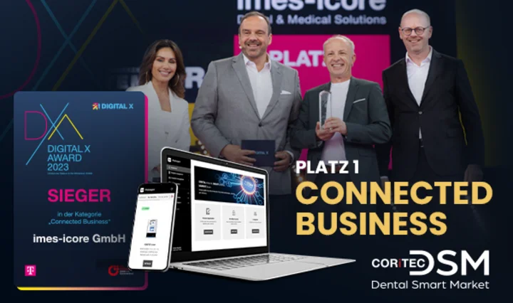 Imes iCore gewinnt den Digital X Award für 'Connected Business' mit dem DSM-Ökosystem.