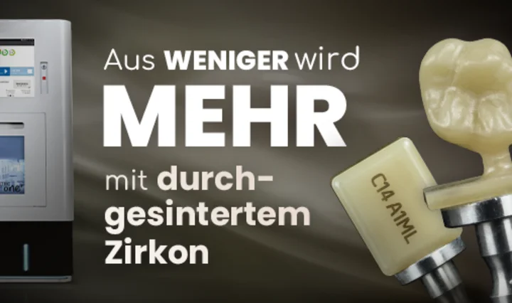 imes-icore ermöglicht die chairside-Bearbeitung von vollständig gesinterten mehrfarbigen Zirkoniumoxidblöcken