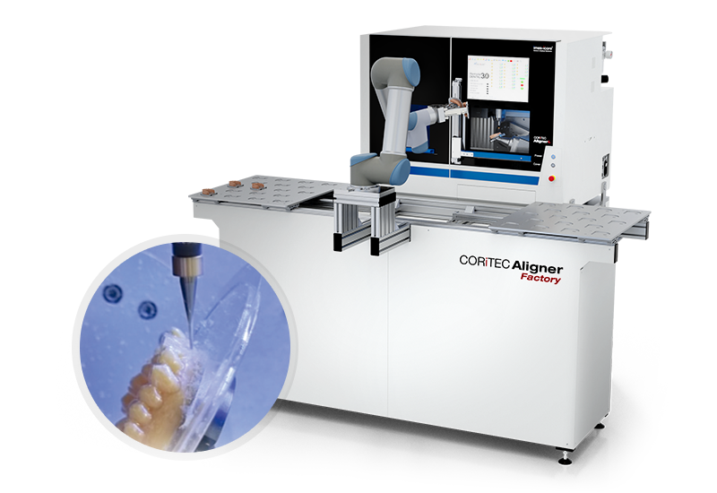 Dentale Mashinen Fräszentren Coritec Aligner Fertigung