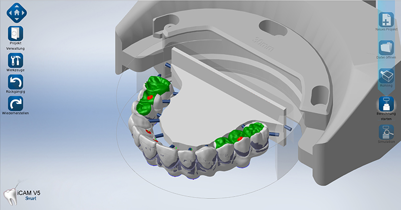 imes-icore iCAM V5 Software Zirkon in C-Clamp Halter Coritec 650i Pro Serie
