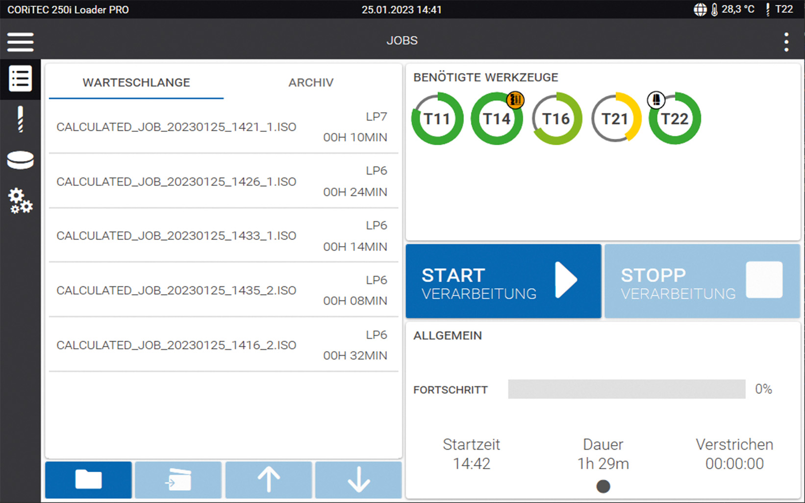 CORiTEC 250i Loader PRO - SmartControl - Übersicht