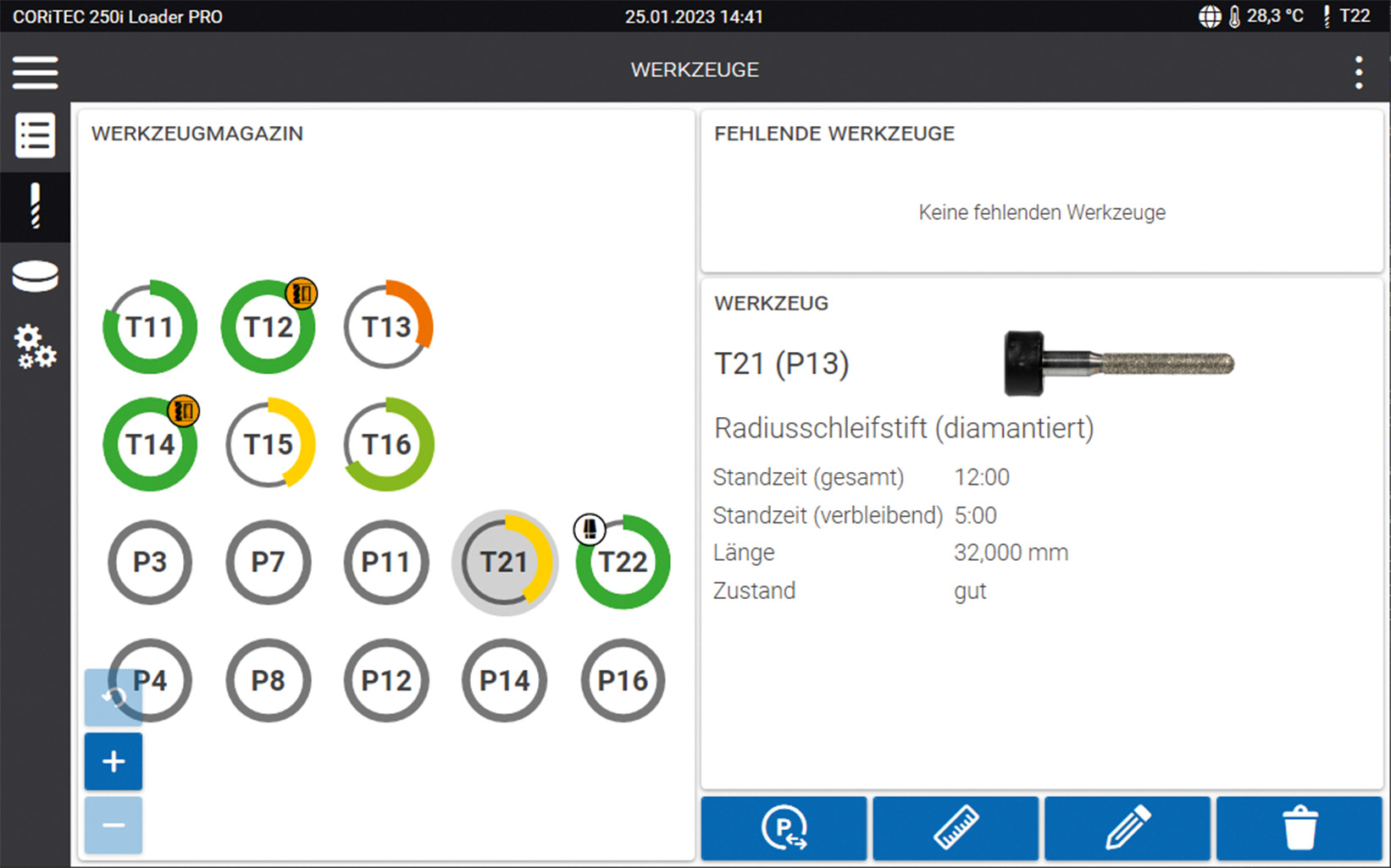 CORiTEC 250i Loader PRO - SmartControl - Werkzeuge