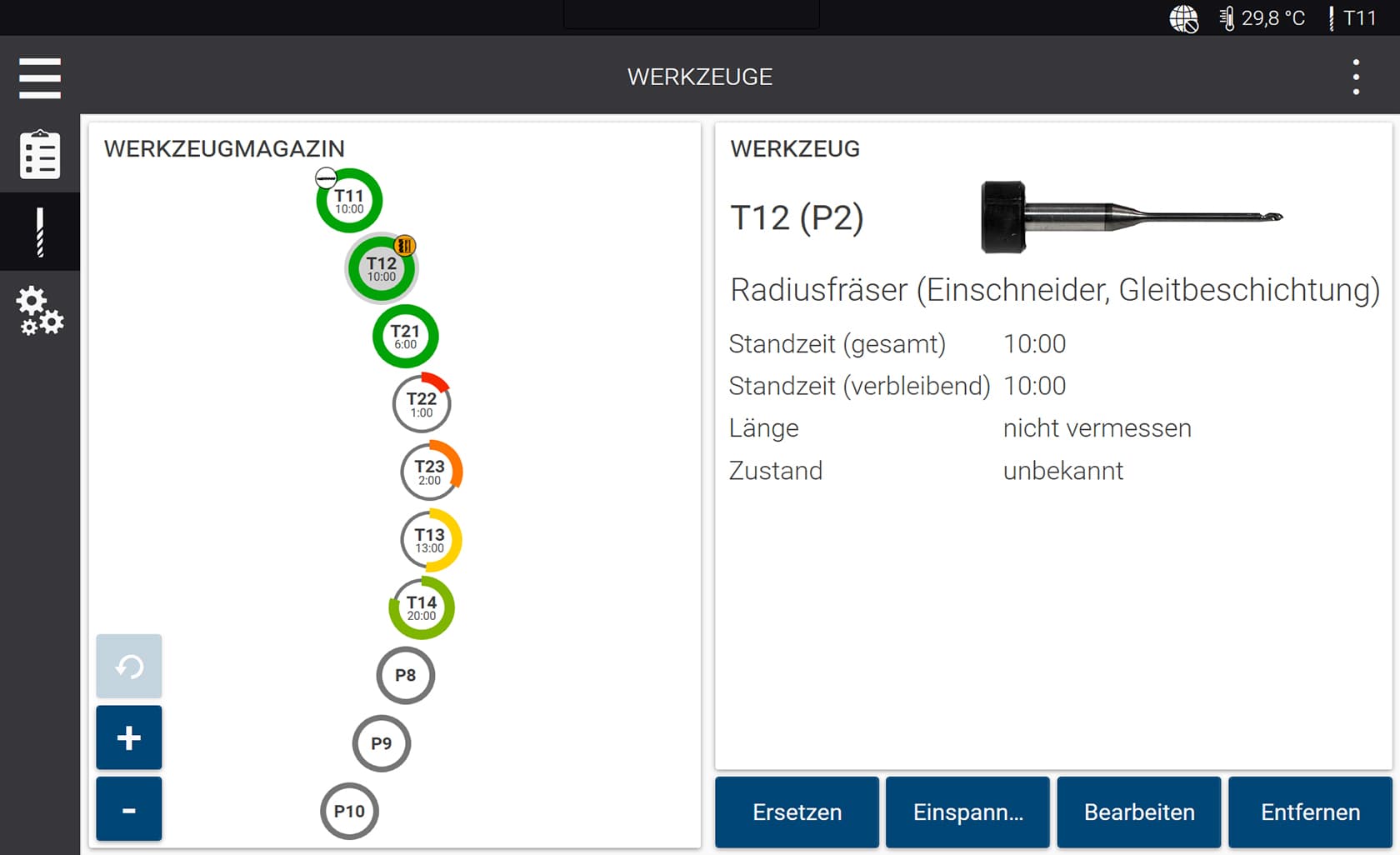 CORiTEC one+ - SmartControl - Werkzeuge